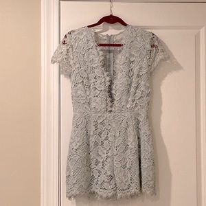 X by NBD lace shorts low cut romper